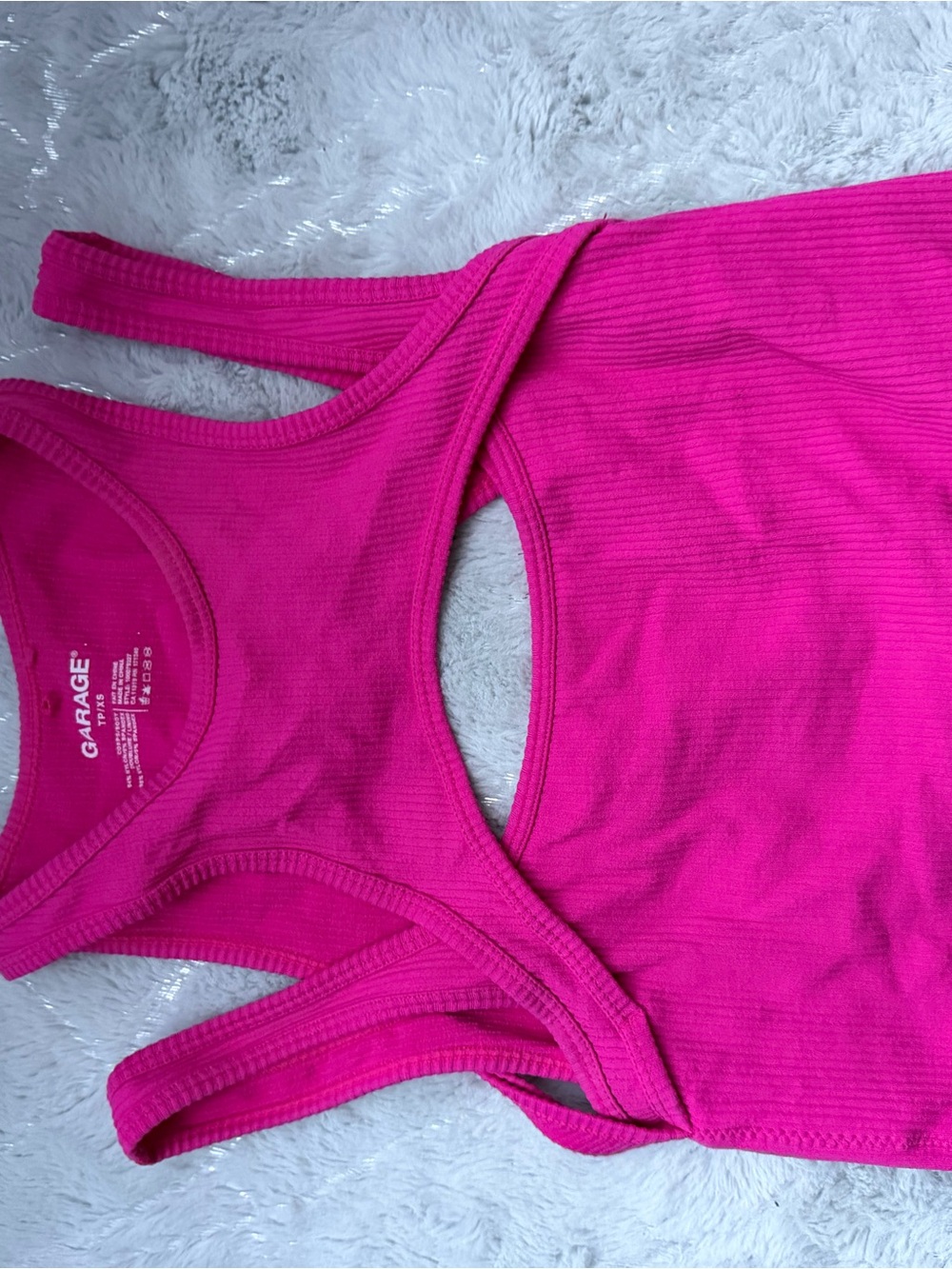 Garage Girls' Vibrant Fuchsia Ribbed One-Piece